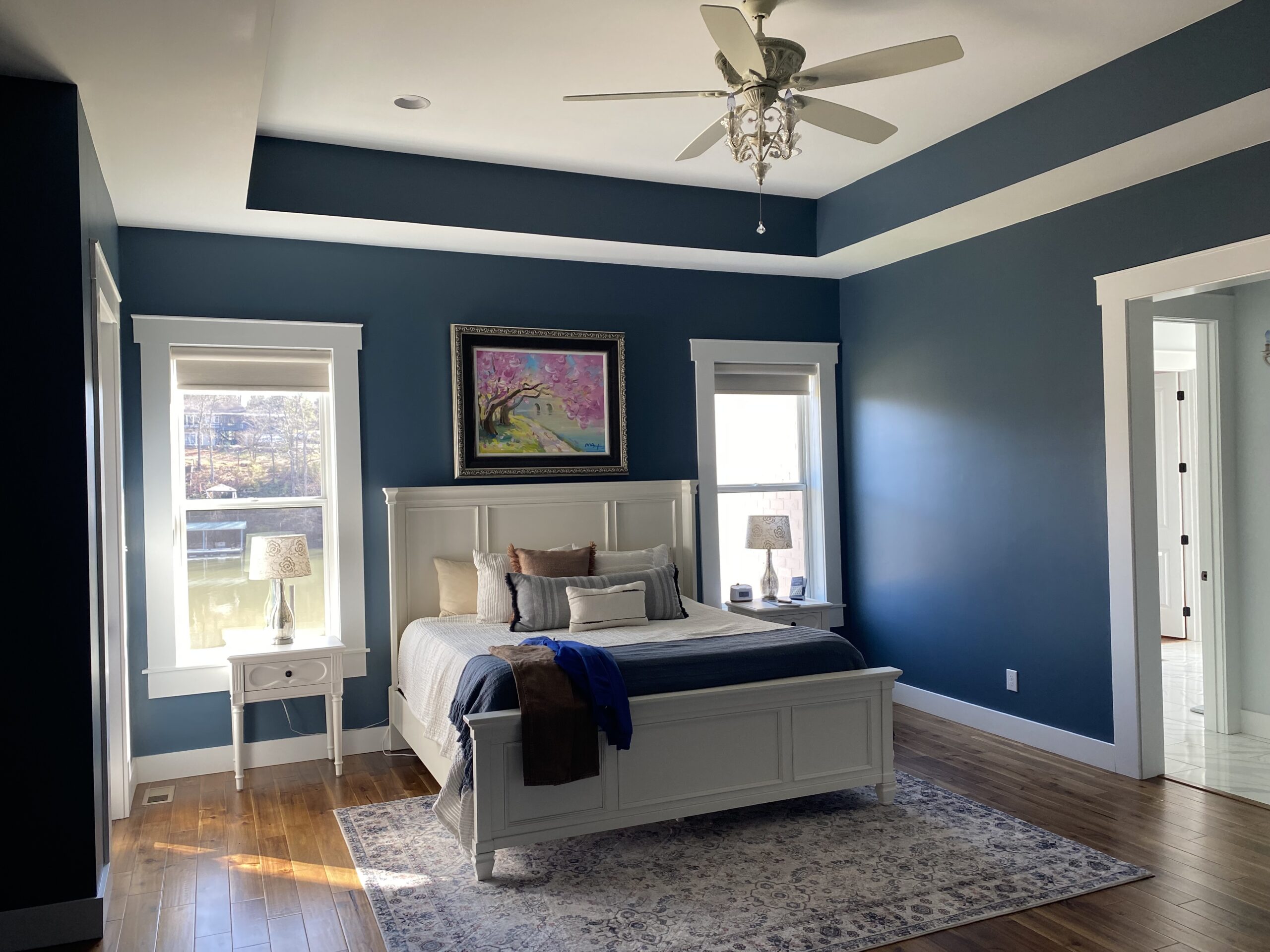 interior painting after image, room painted blue