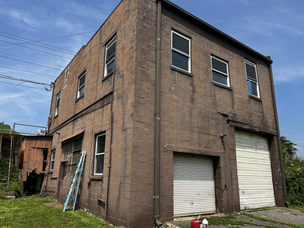 commercial building before painting